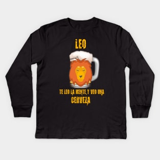 Fun design for lovers of beer and good liquor. Leo sign Kids Long Sleeve T-Shirt